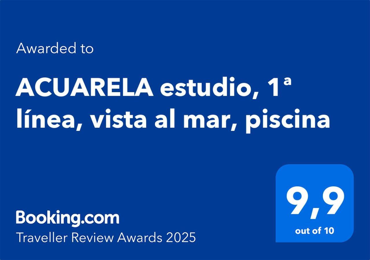 Acuarela Estudio, 1ª Linea, Vista Al Mar, Piscina Calp Dış mekan fotoğraf